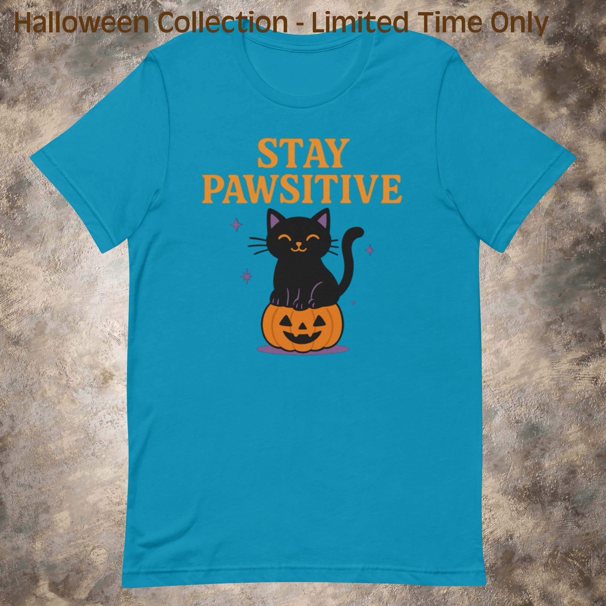 Stay Pawsitive Unisex Staple T-Shirt | Cute Halloween Pet Lover Tee