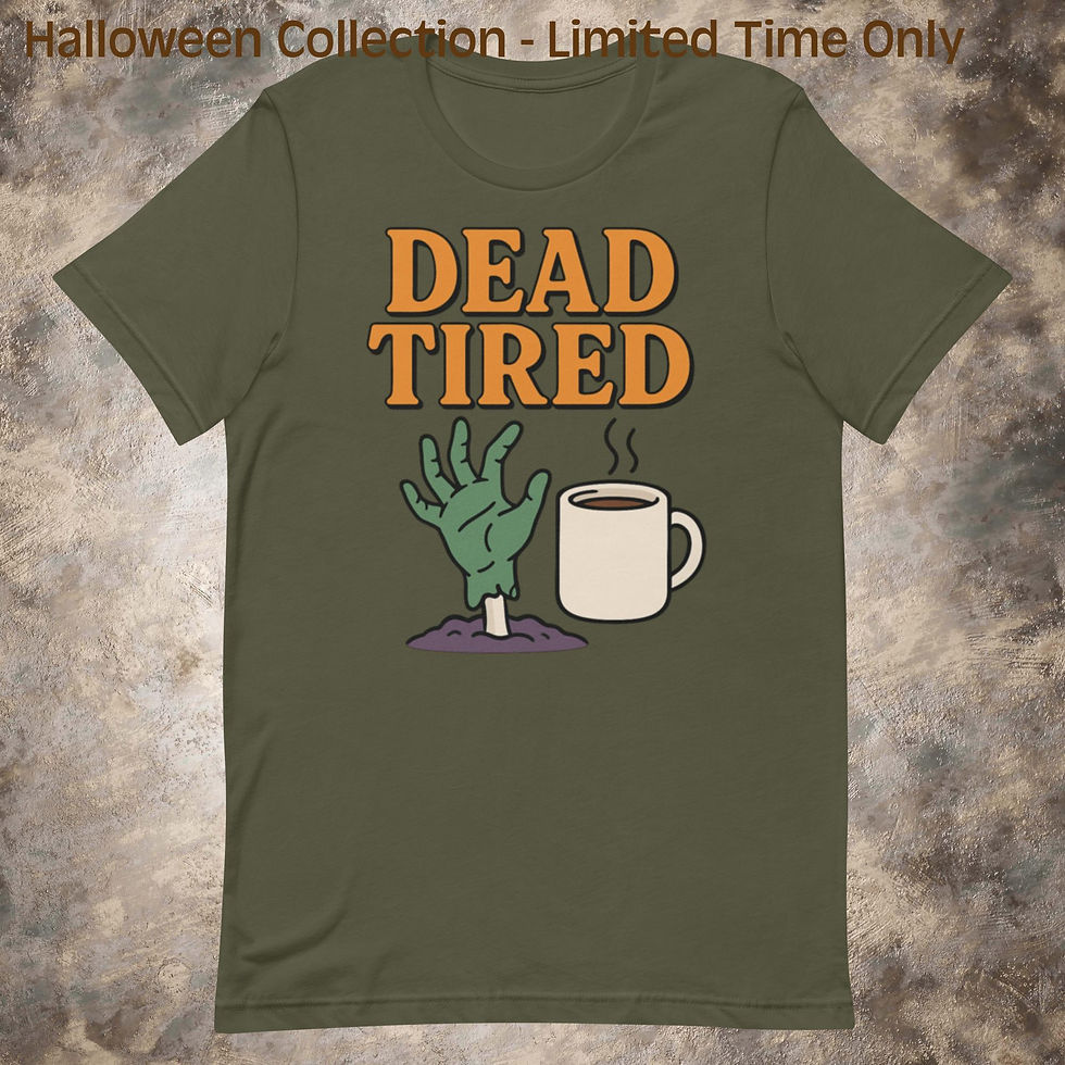 Thumbnail: Dead Tired Unisex Staple T-Shirt | Spooky Cute Halloween Comfort Tee