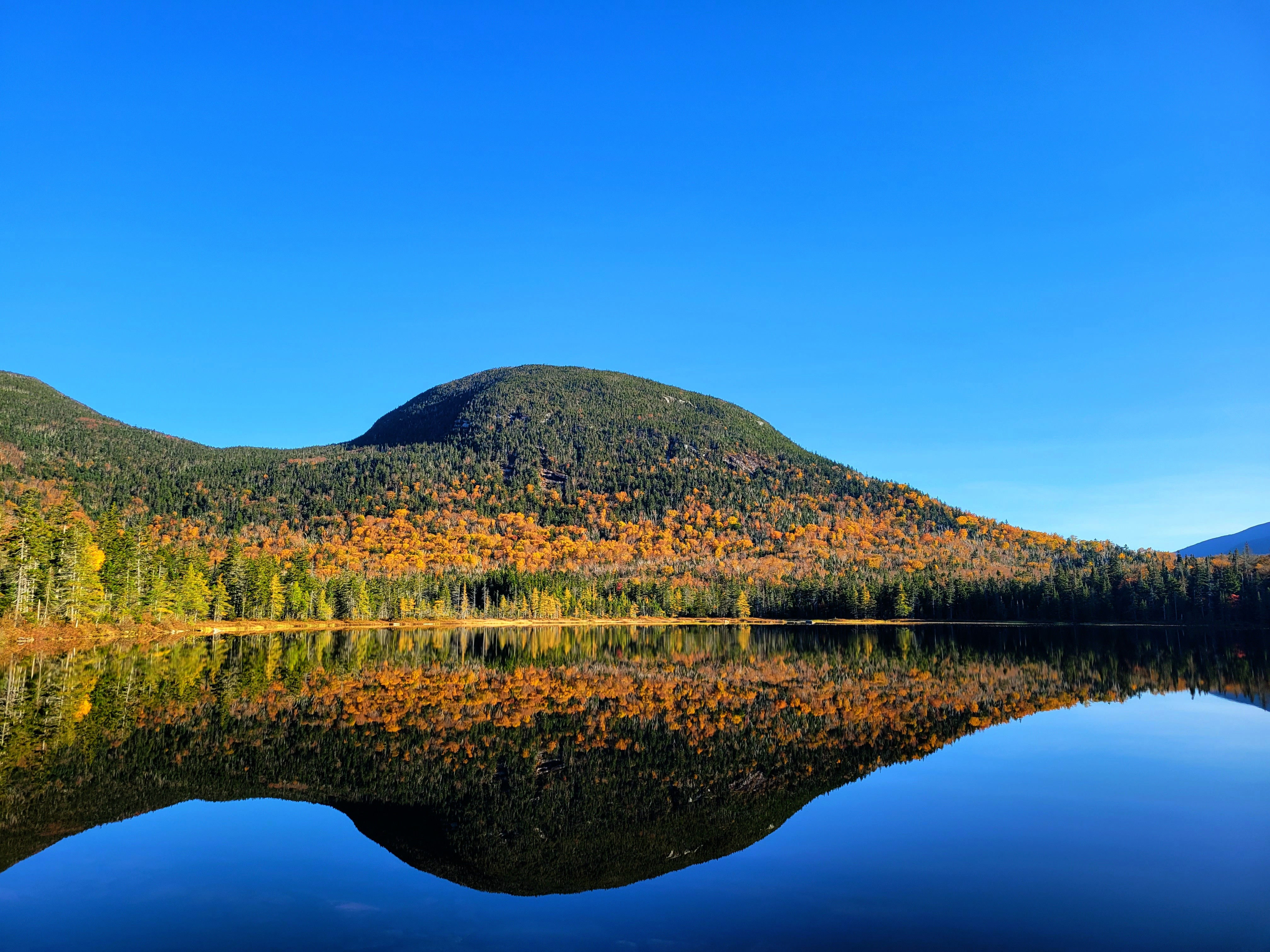 Lonesome Lake Sunny Day Mirror Reflection (1)
