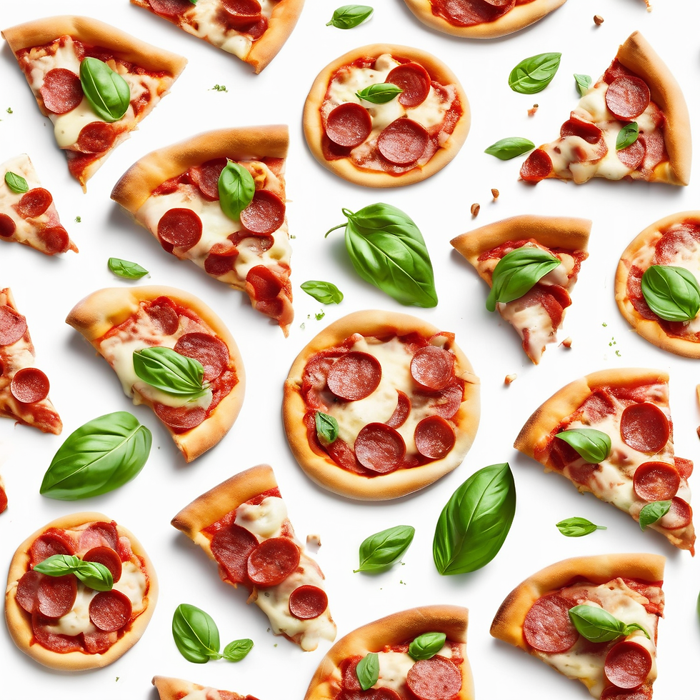 Lots of whole pizza and pizza slices.