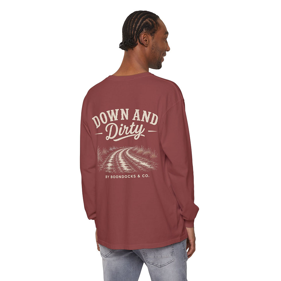 Thumbnail: Copy of Copy of Unisex Garment-dyed Long Sleeve T-Shirt