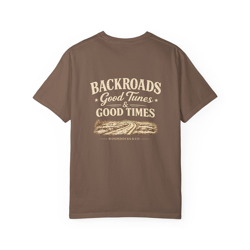 Thumbnail: Backroads,Good tunes (unisex)