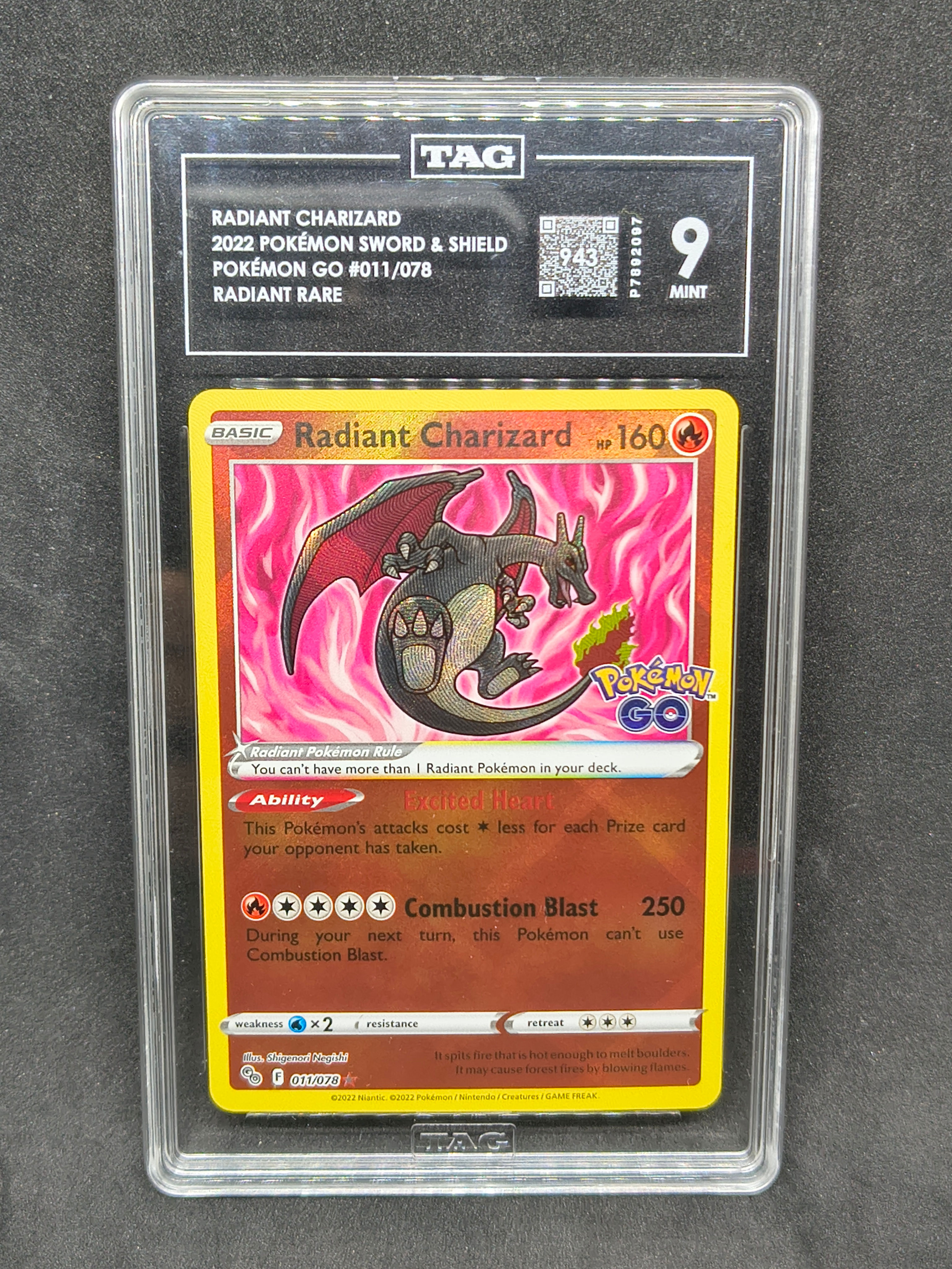 Radiant Charizard 2022 Pokémon Sword & Shield Pokémon Go #011/078