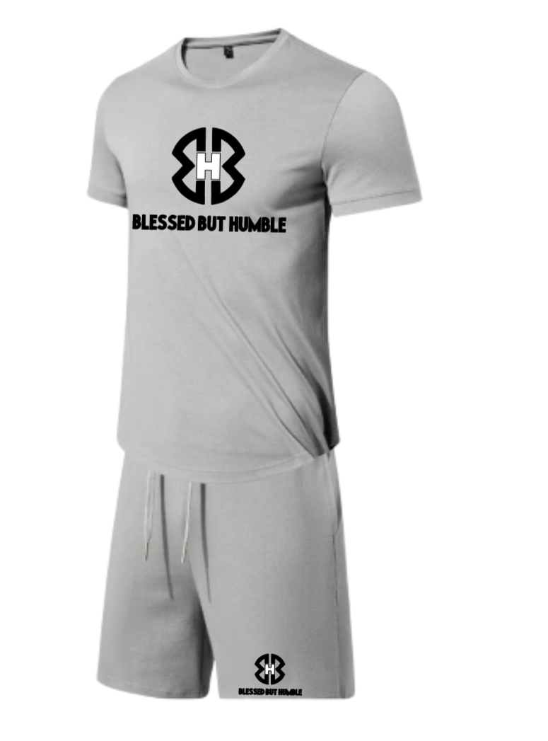 Thumbnail: Logo Blessed But Humble Men's Two-piece Summer Short set