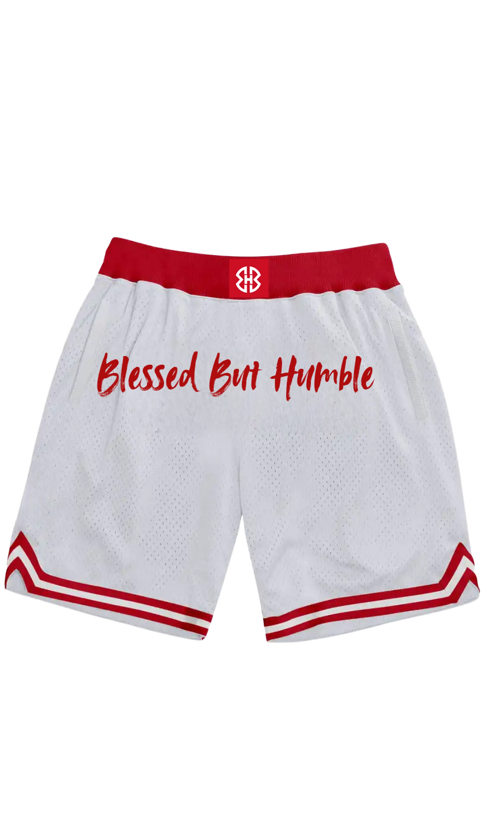 Thumbnail: High Quality Men's Mesh Basketball Shorts Summer Blessed But Humble Design