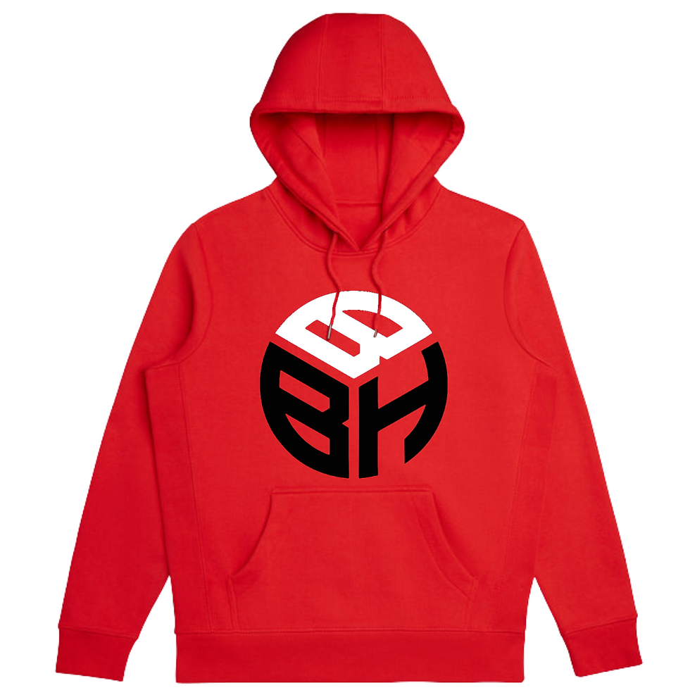 Thumbnail: Unity BBH Logo Blessed But Humble Red & Black Hoodie