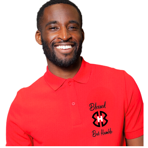 Thumbnail: Men's Blessed But Humble Classic Polo Button-Up