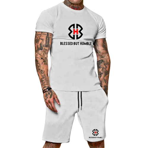 Thumbnail: Logo Blessed But Humble Men's Two-piece Summer Short set