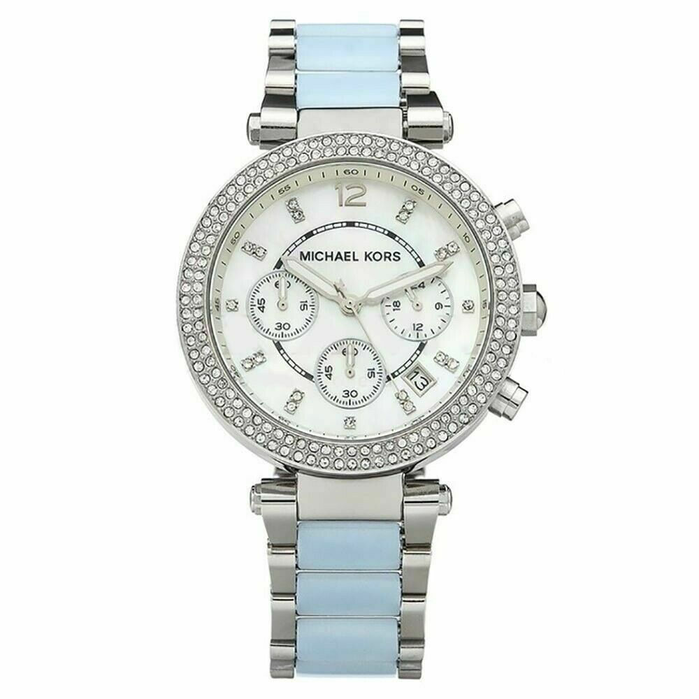 Michael Kors Parker Women's Watch - Two tone Blue and Silver
