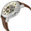Thumbnail: Fossil Grant Automatic Skeleton Men's Watch - White and Brown