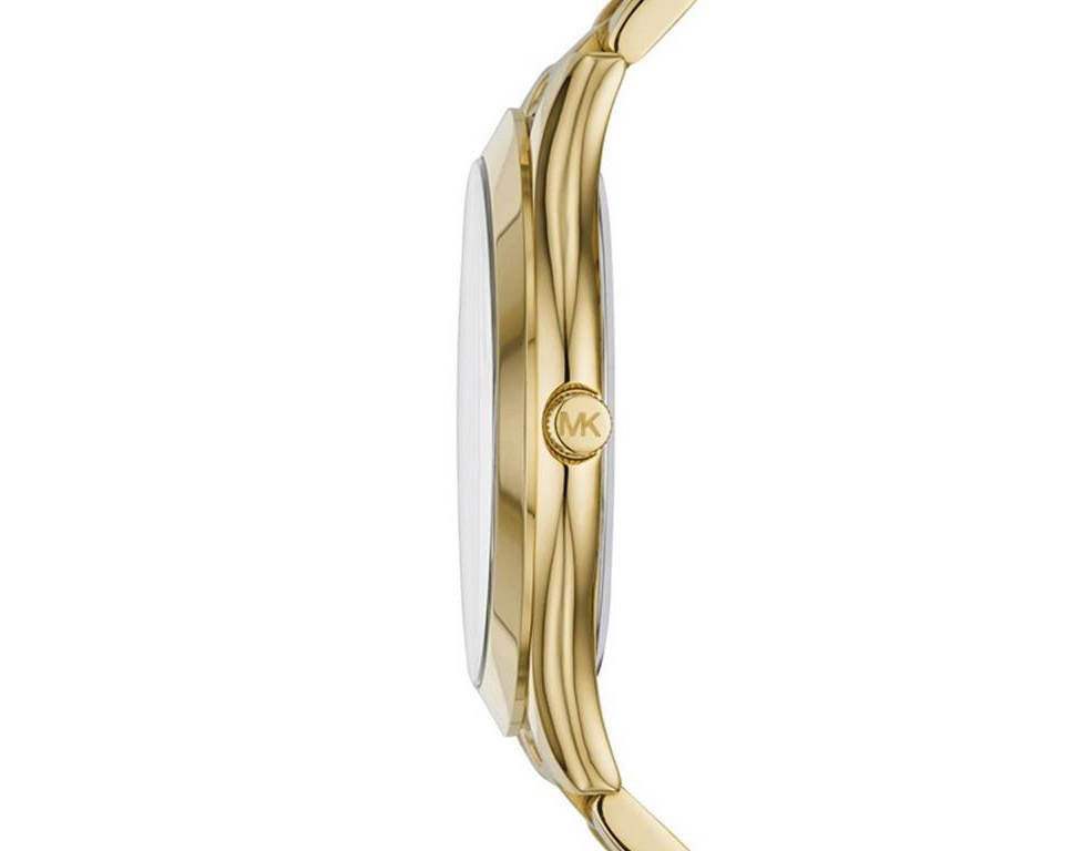 Thumbnail: Michael Kors Slim Runway Women's Watch - Gold and Turquoise Blue