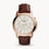 Thumbnail: Fossil Grant Men's Watch - Brown and White