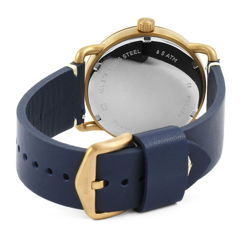 Thumbnail: Fossil The Commuter Men's Watch - Navy/Blue and Gold