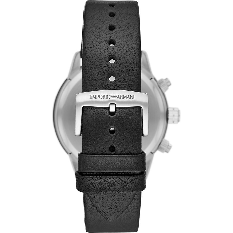 Thumbnail: Emporio Armani Quartz Men's Watch - Black and Silver