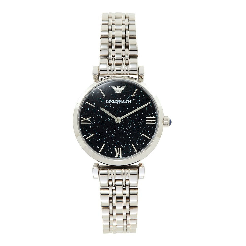 Emporio Armani Gianni T-Bar Quartz Women's Watch - Black night-sky