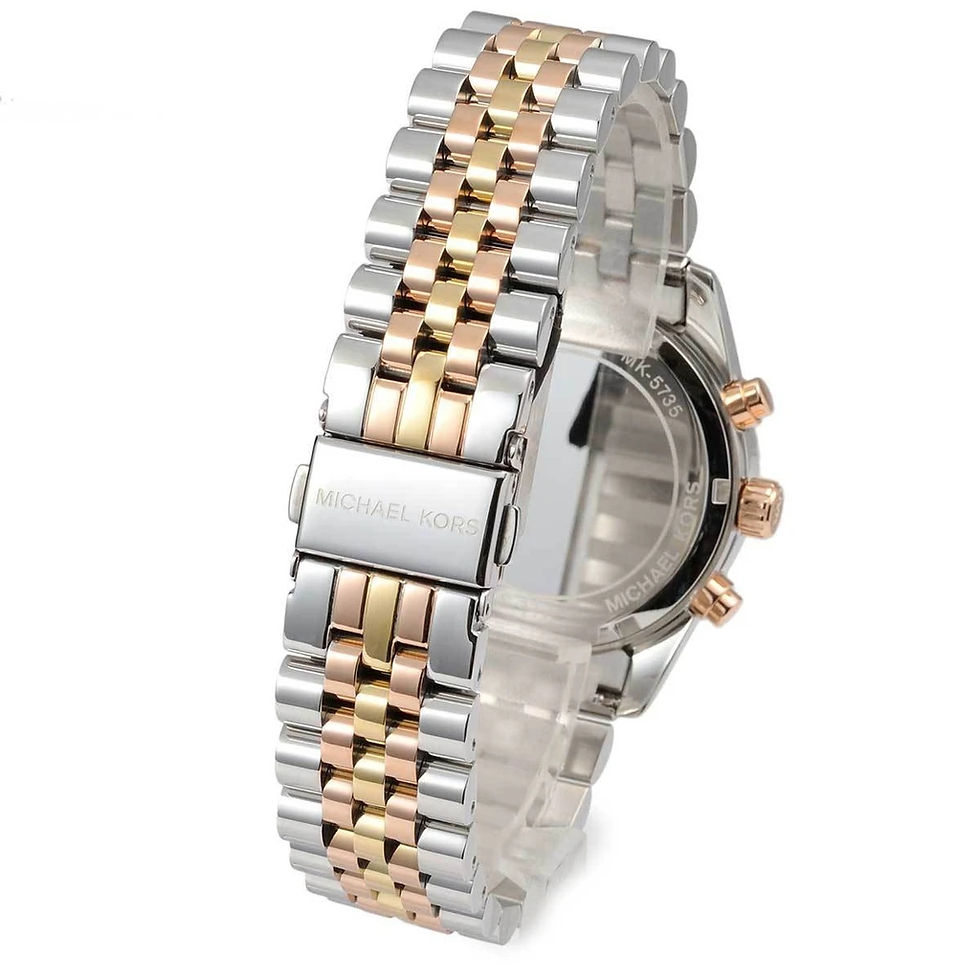 Thumbnail: Michael Kors Lexington Women's Watch - Tri tone Gold, Rose-Gold and Silver