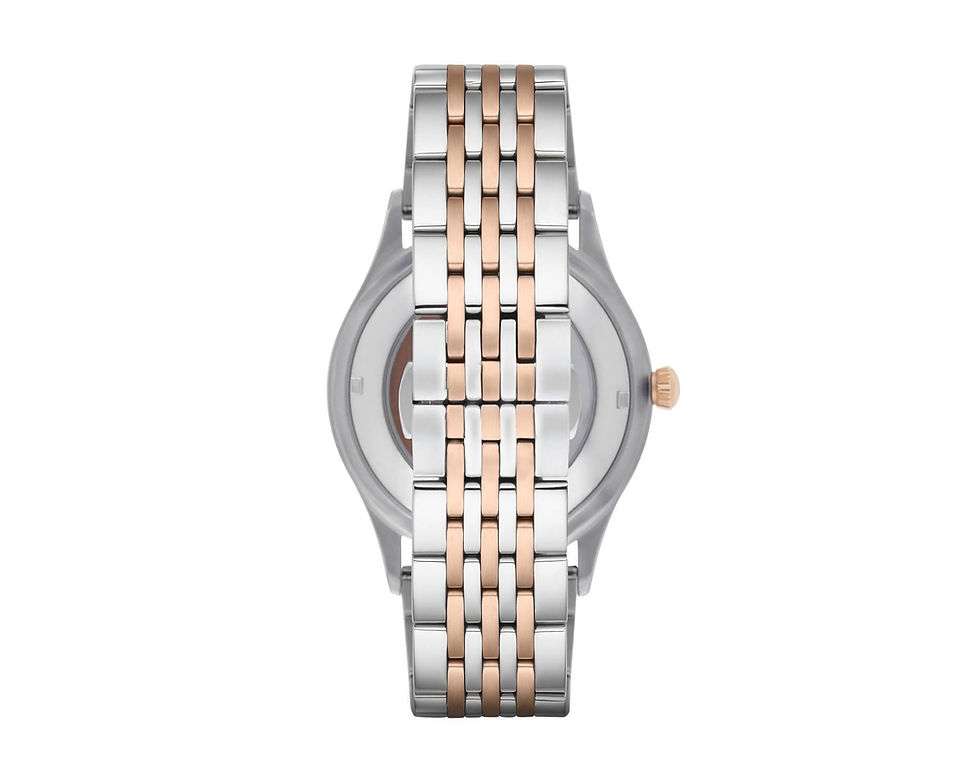 Thumbnail: Emporio Armani Meccanico Skeleton Automatic Men's Watch - White and Two tone