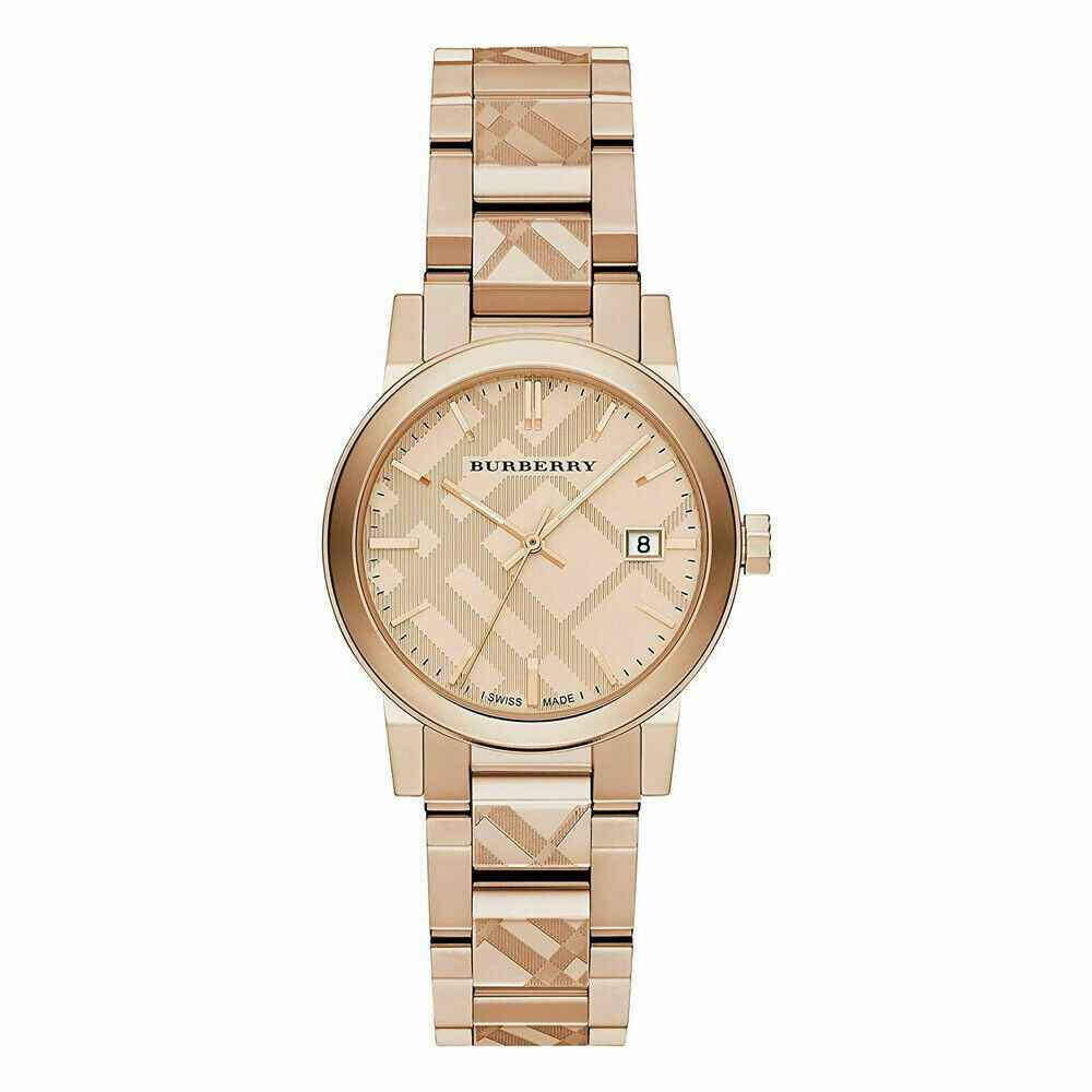 Burberry The City Women's Watch - Patterned Rose-Gold