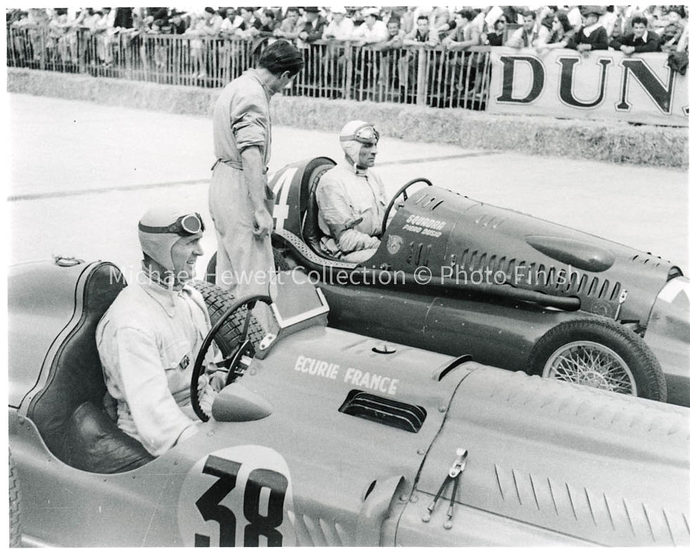 1948 Monaco Grand Prix, 38 Chiron Talbot, 34 Nuvolari Cisitalia