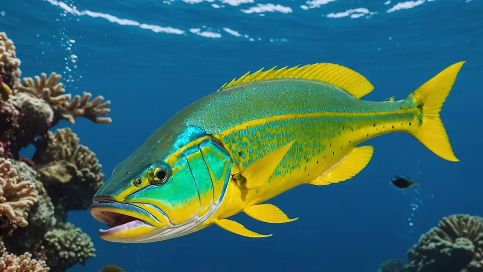 A colorful mahi-mahi caught in Curaçao