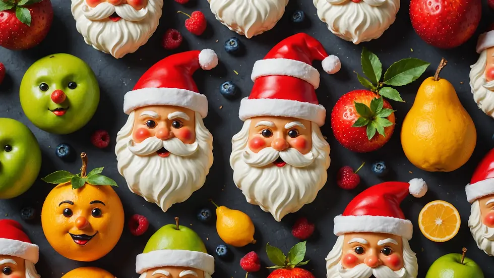 Fruity Santa Faces