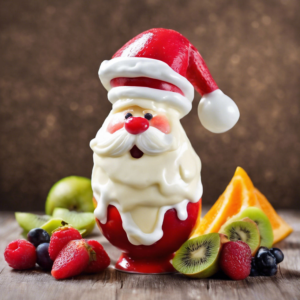 Fruit and Yogurt Santa