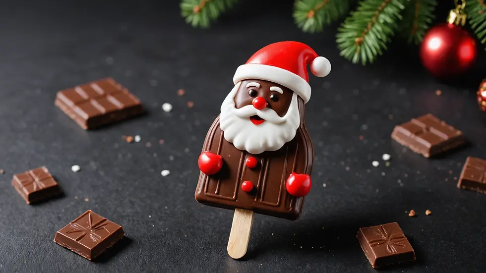 Chocolate Santa Popsicle
