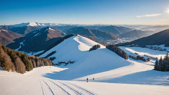 Eye-level view of Oni Ski Resort