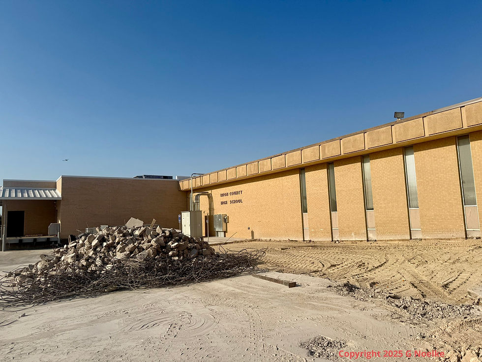 Exterior of IC ISD cafeteria under construction.