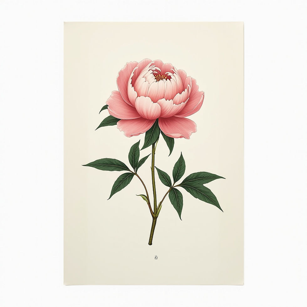 Peony Botanical Art