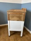 Thumbnail: Edwardian Antique Oak Chest Of Drawers Farrow & Ball All White 3 Drawer