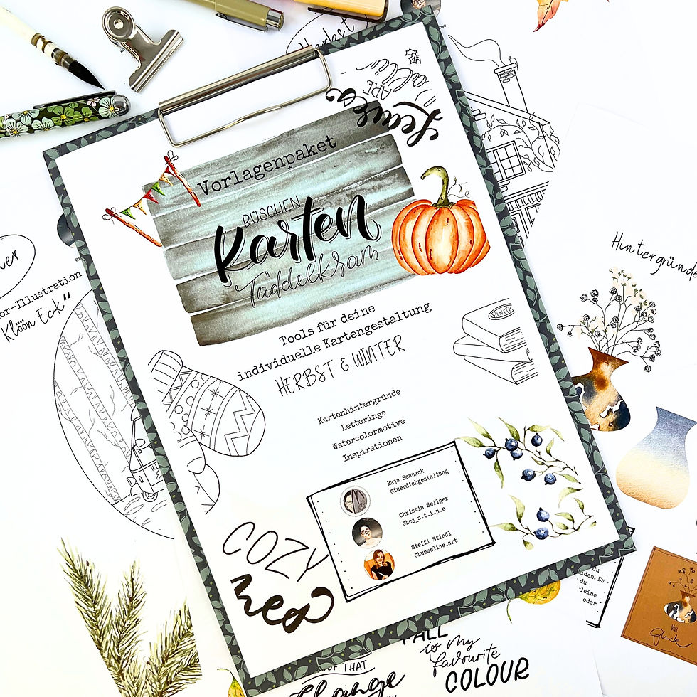 Miniaturbild: Vorlagenpaket zur Kartengestaltung Herbst & Winter, Deckblatt