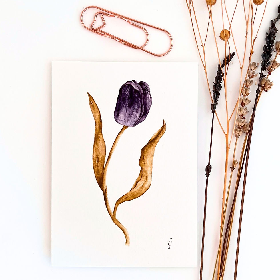 Miniaturbild: Originales Aquarellbild "Tulpe"