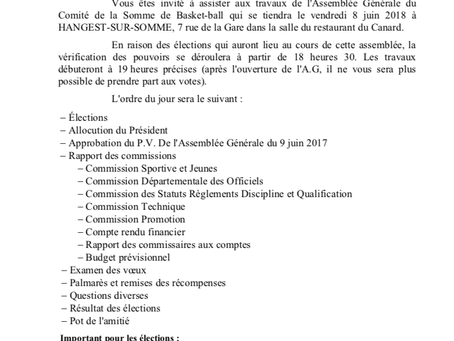 Assemblée générale - 8 juin 2018 - Hangest-sur-Somme