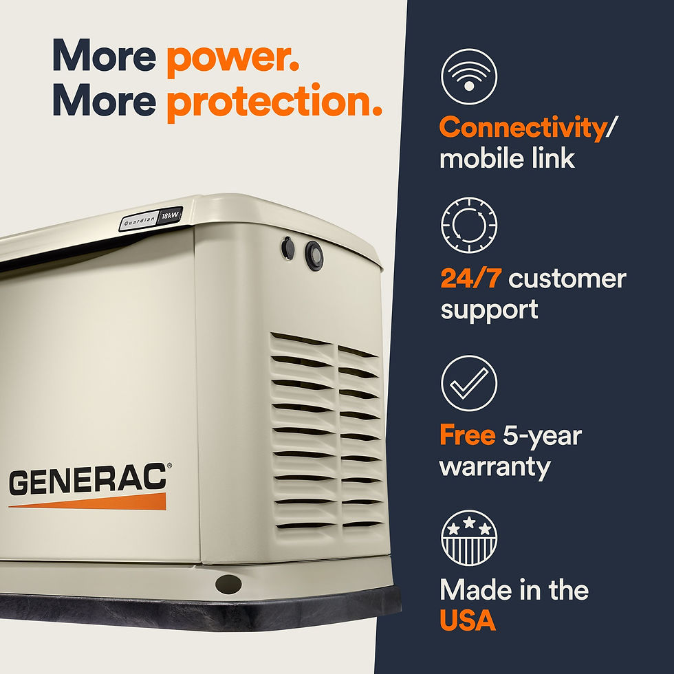 Thumbnail: Guardian Generator 10/14/18kW | With Whole House Switch | WiFi Enabled