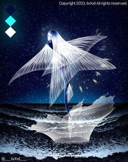 In the water - Flying fish Mermaid