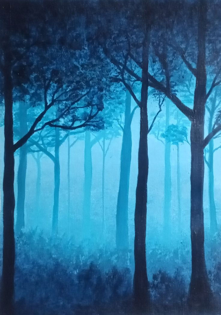Forest (Atmospheric Perspective) Acrylic Painting Workshop $30