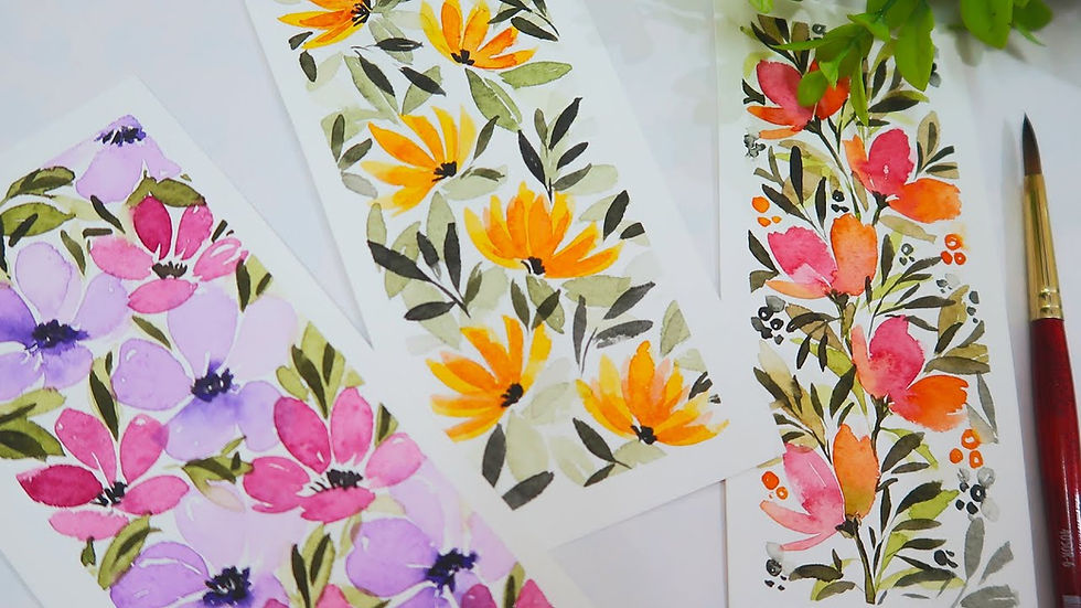 Watercolour Bookmarks $25