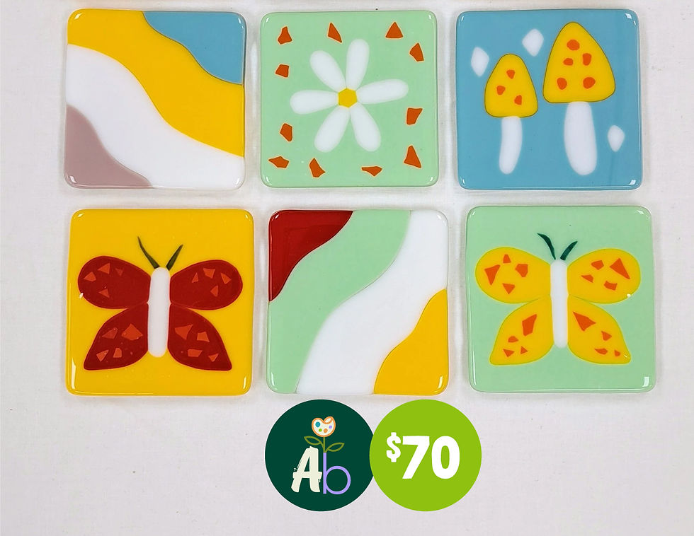 Fused Glass Coaster set of 2 - $70