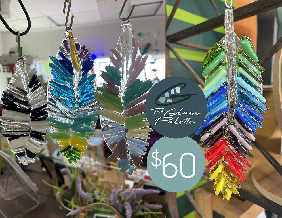 Fused Glass - Shard Feather $60