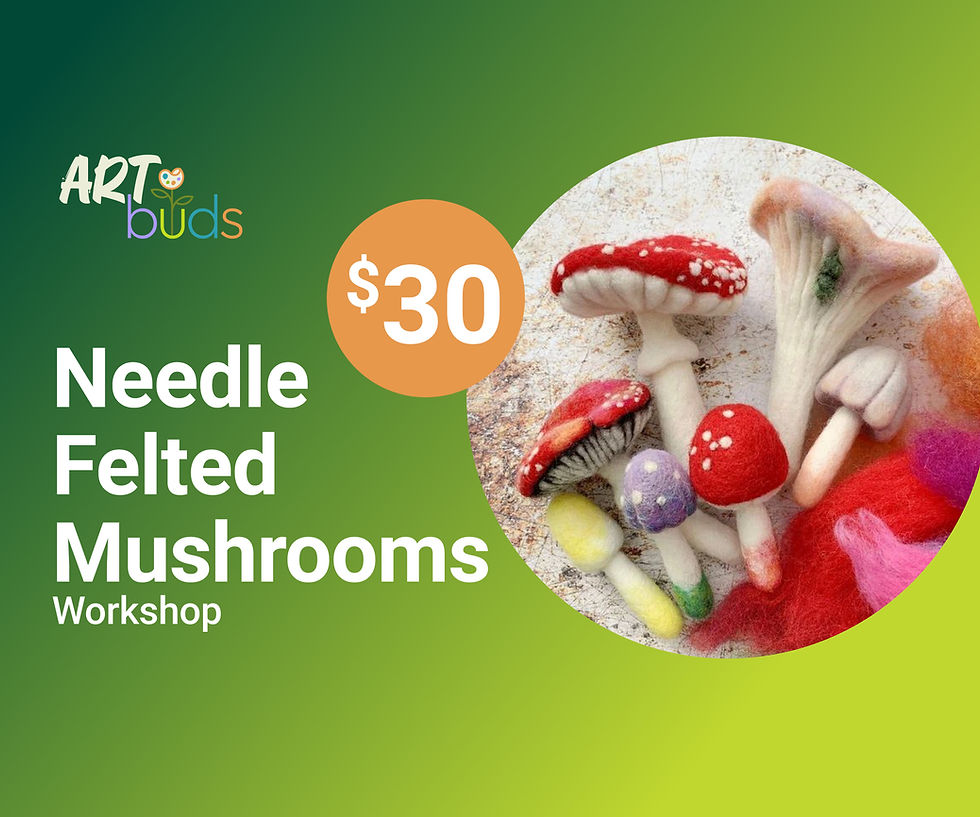 Needle Felted Mushrooms $30
