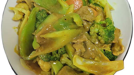 Curried Chicken (or Beef) Chop Suey