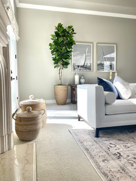 Cape Cod inspired Living room with serene and calming colors!