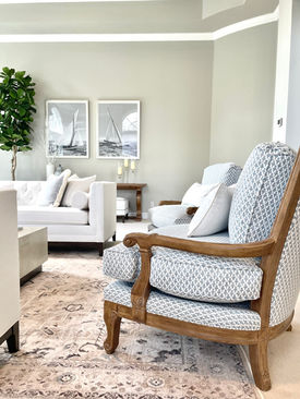 Cape Cod inspired Living room with serene and calming colors!