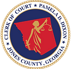 The Jones County Superior Court Clerk's Office seal