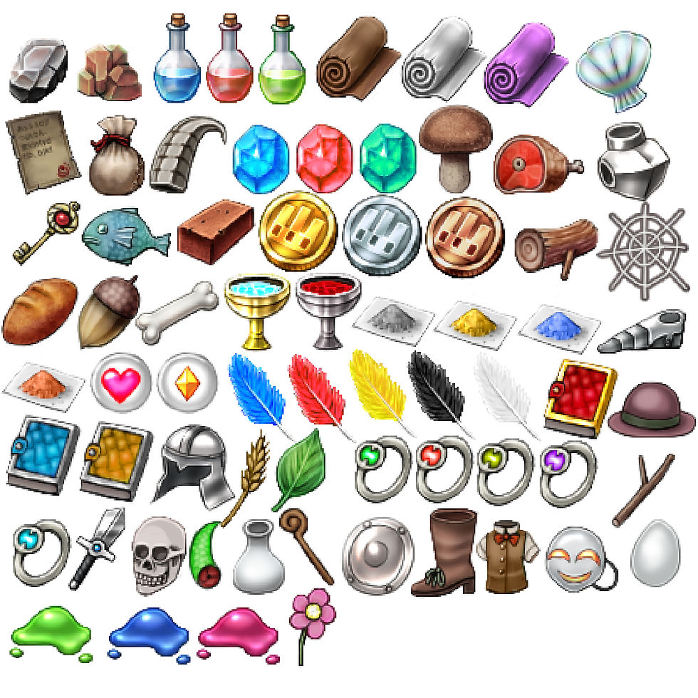 サムネイル： RPGドットアイテムアイコン素材集