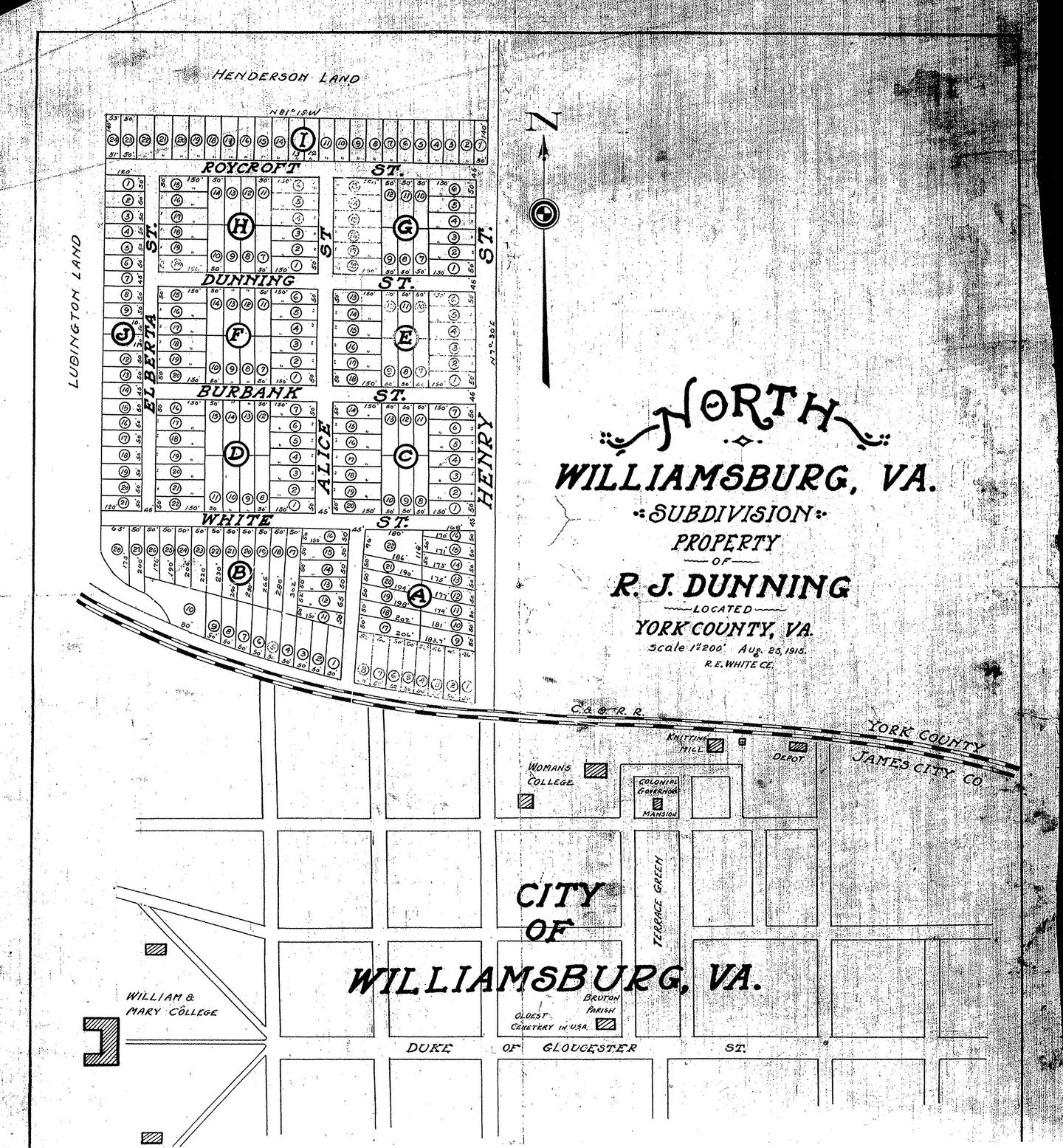 Highland Park 1915 Dunning Subdivision