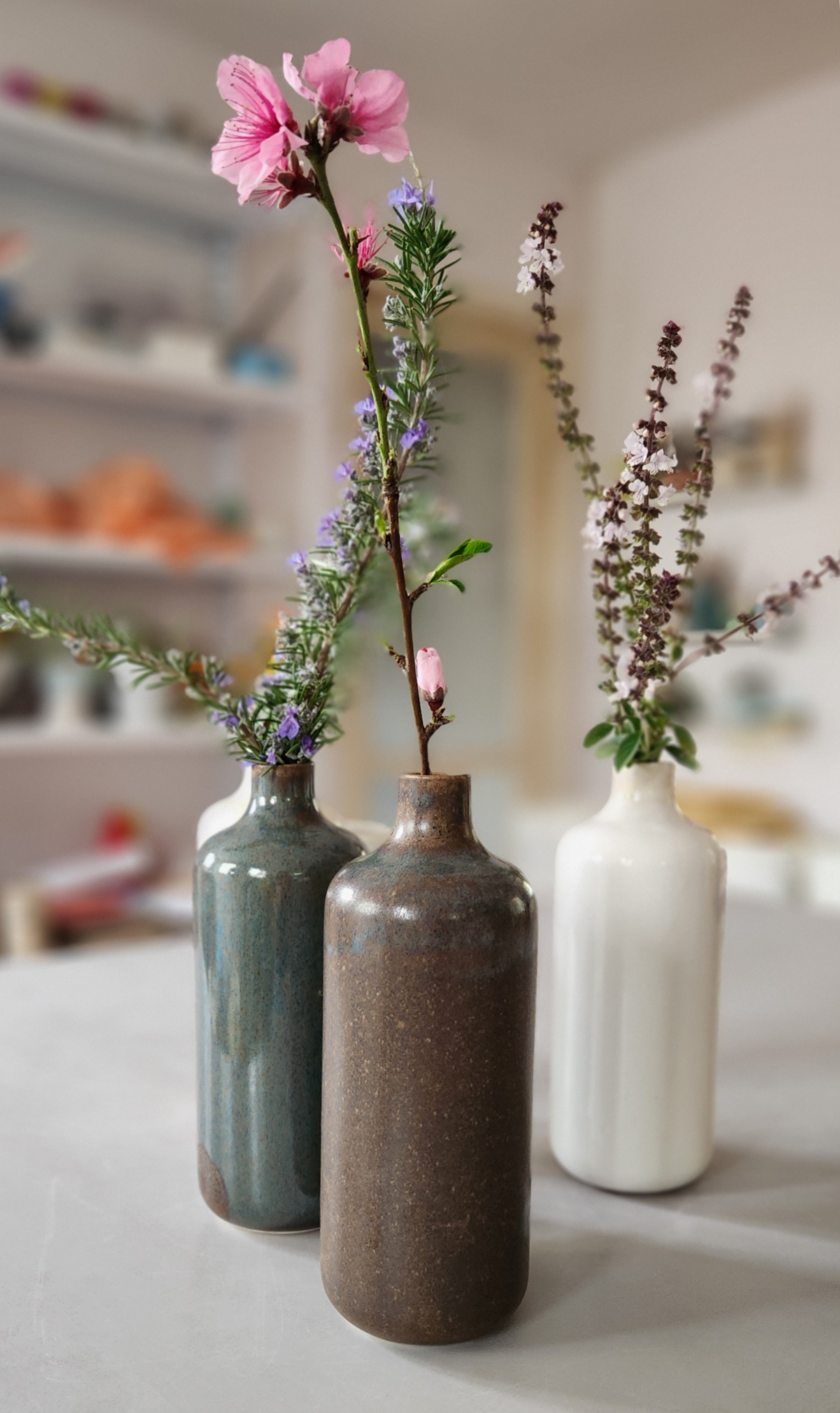 בקבוק פרחים/שמן זית