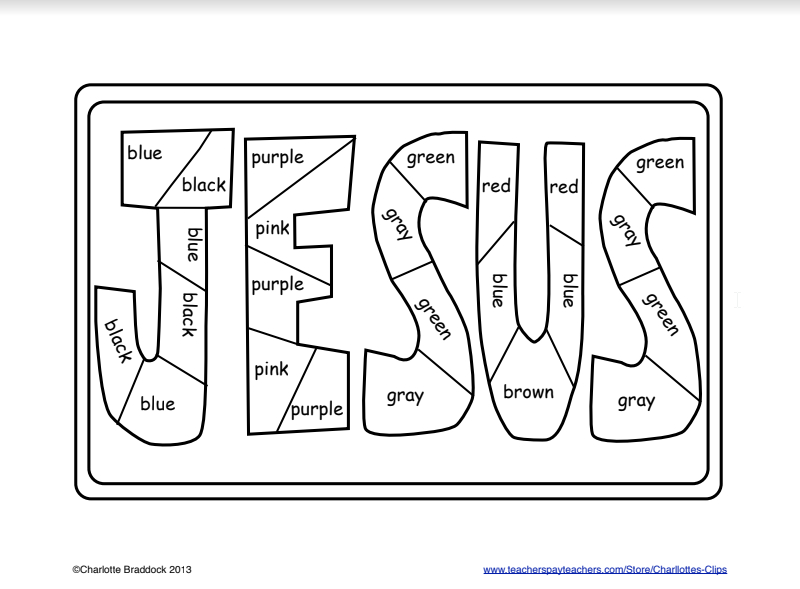 Colour the Name of Jesus