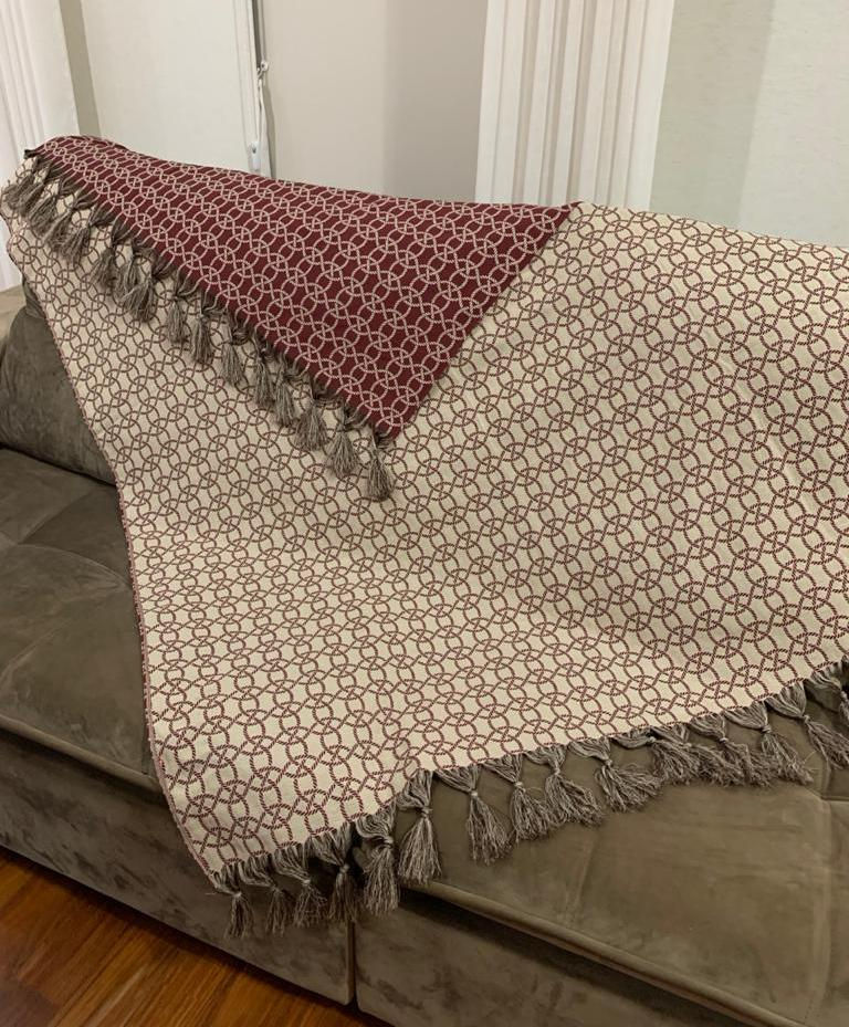 Manta Decorativa dupla face para sofá 2.20 x 1.40m